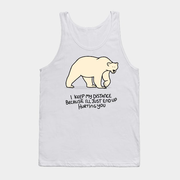 Grumpy Polar Bear Tank Top by grumpyanimals